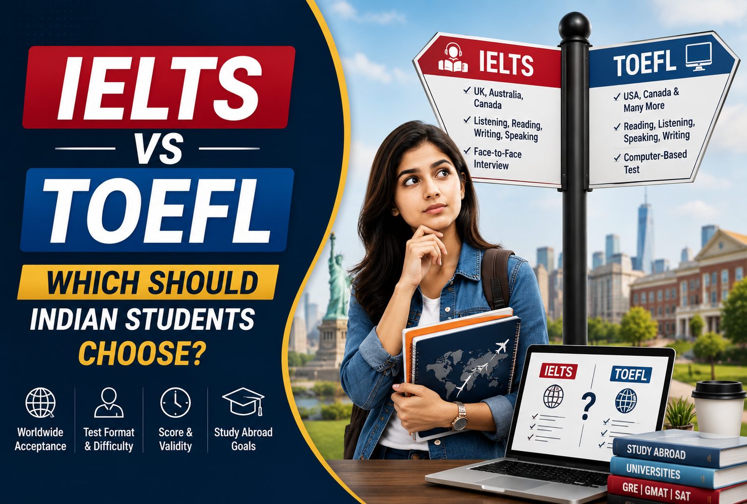 IELTS vs TOEFL : Which English Test Should Indian Students Choose?