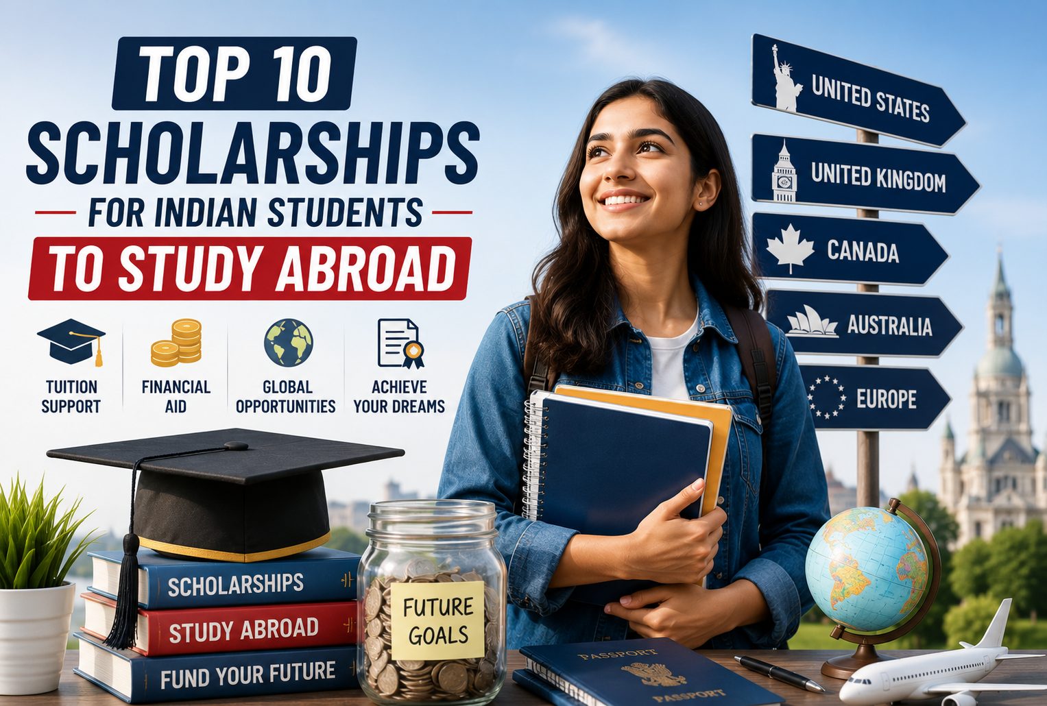 Top 10 Scholarships for Indian Students to Study Abroad